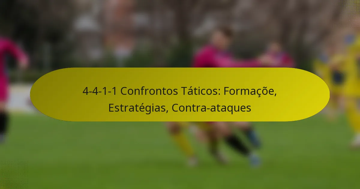 4-4-1-1 Confrontos Táticos: Formaçõe, Estratégias, Contra-ataques